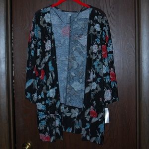 NWT Valerie Stevens Floral Knit Jacket - XL